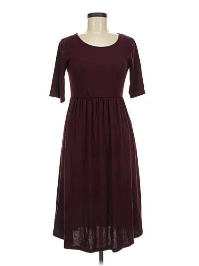 Pre-owned Zenana Outfitters Casual Dress In Burgundy