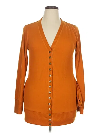 Pre-owned Zenana Outfitters Long Sleeve Blouse In Orange