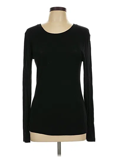Pre-owned Zenana Outfitters Long Sleeve T-shirt In Black