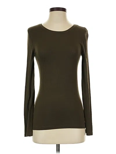 Pre-owned Zenana Outfitters Long Sleeve T-shirt In Brown