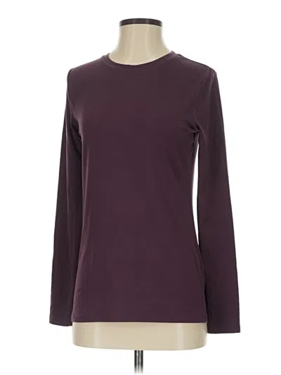 Pre-owned Zenana Outfitters Long Sleeve T-shirt In Burgundy