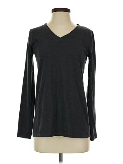 Pre-owned Zenana Outfitters Long Sleeve T-shirt In Gray