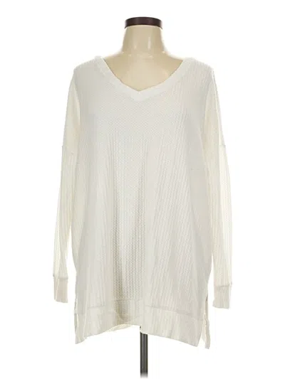 Pre-owned Zenana Outfitters Long Sleeve T-shirt In Ivory