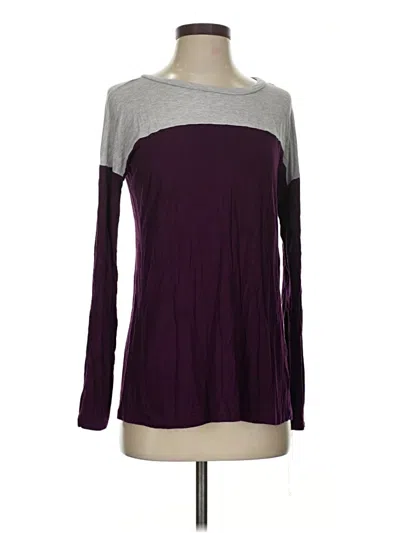 Pre-owned Zenana Outfitters Long Sleeve T-shirt In Purple