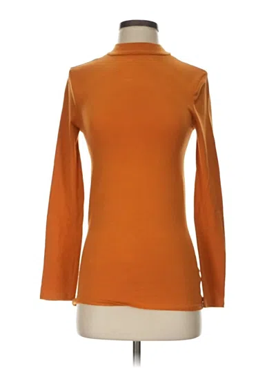 Pre-owned Zenana Outfitters Long Sleeve Turtleneck In Orange