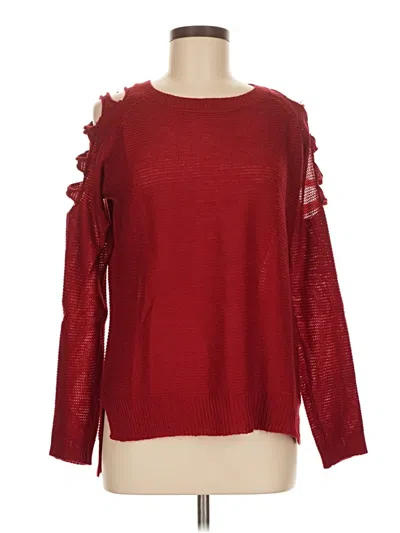 Pre-owned Zenana Outfitters Pullover Sweater In Red