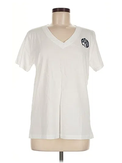 Pre-owned Zenana Outfitters Short Sleeve T-shirt In Ivory
