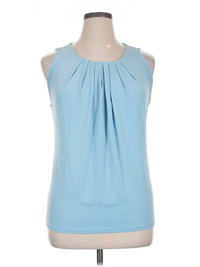 Pre-owned Zenana Outfitters Sleeveless Blouse In Blue