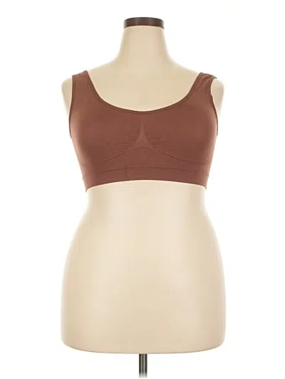 Pre-owned Zenana Outfitters Sports Bra In Brown