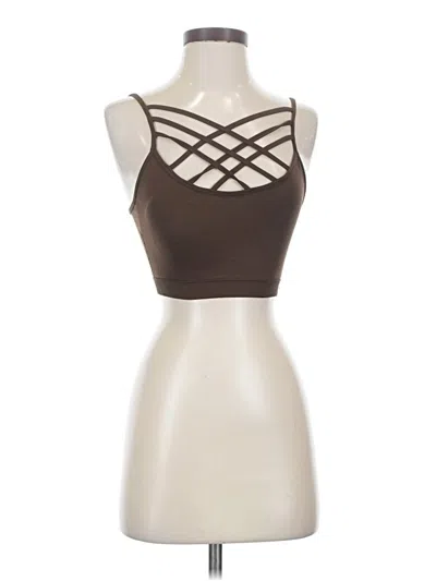 Pre-owned Zenana Outfitters Tank Top Brown Strapless Neckline Tops