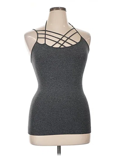 Pre-owned Zenana Outfitters Tank Top Gray Halter Neckline Tops