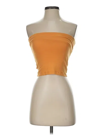Pre-owned Zenana Outfitters Tube Top Gold Strapless Neckline Tops