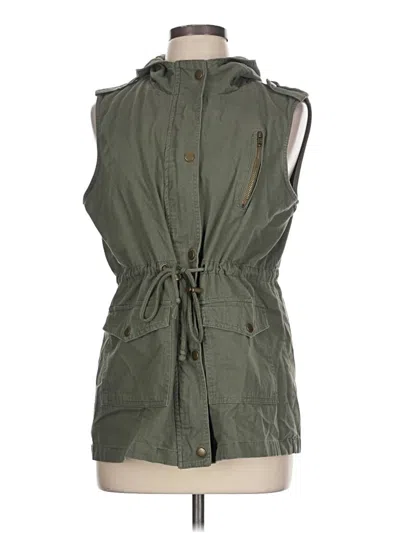 Pre-owned Zenana Outfitters Vest In Green