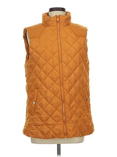 Pre-owned Zenana Outfitters Vest In Orange