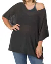 Zenana Plus Size Slouchy Sweater In Ash Grey In Multi