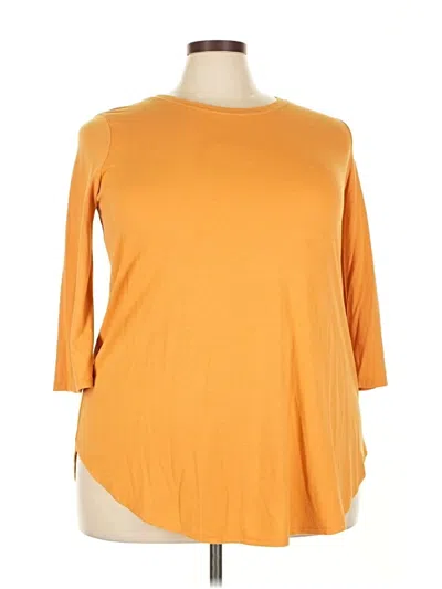 Pre-owned Zenana Premium 3/4 Sleeve Top Orange Boatneck Tops