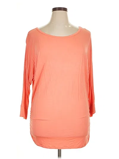 Pre-owned Zenana Premium 3/4 Sleeve T-shirt In Orange