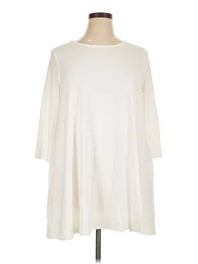 Pre-owned Zenana Premium 3/4 Sleeve T-shirt In White