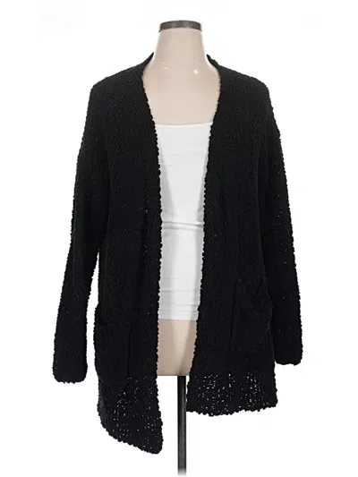 Pre-owned Zenana Premium Cardigan Sweater In Black