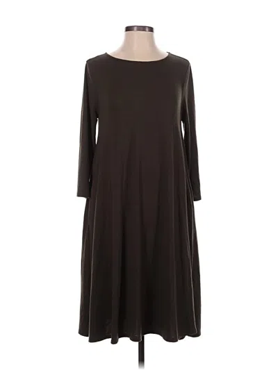 Pre-owned Zenana Premium Casual Dress In Brown