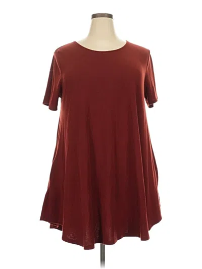 Pre-owned Zenana Premium Casual Dress In Burgundy