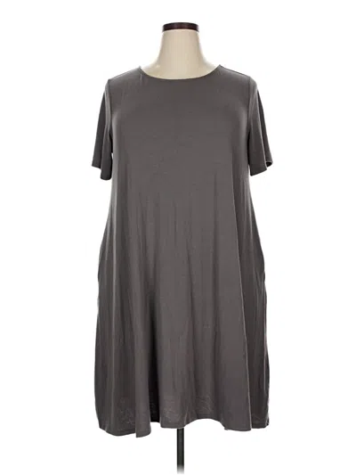Pre-owned Zenana Premium Casual Dress In Gray