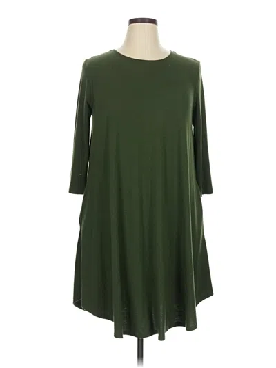 Pre-owned Zenana Premium Casual Dress In Green