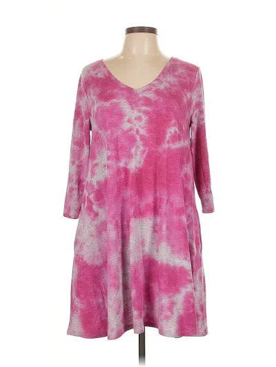 Pre-owned Zenana Premium Casual Dress In Pink
