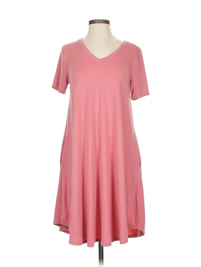 Pre-owned Zenana Premium Casual Dress In Pink