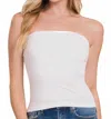 Zenana Premium Cotton Built-in-bra Tube Top In White In White