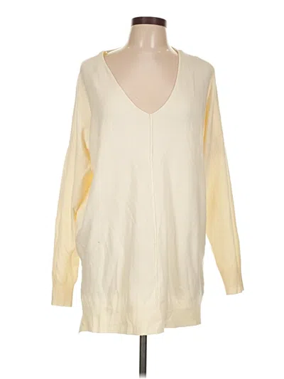 Pre-owned Zenana Premium Pullover Sweater In White