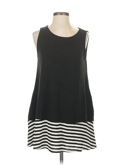 Pre-owned Zenana Premium Sleeveless Top Black Boatneck Tops