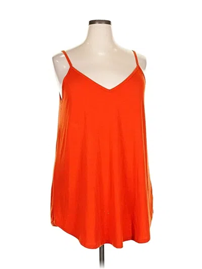 Pre-owned Zenana Premium Tank Top Orange Halter Neckline Tops