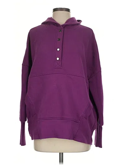 Pre-owned Zenana Pullover Hoodie In Purple