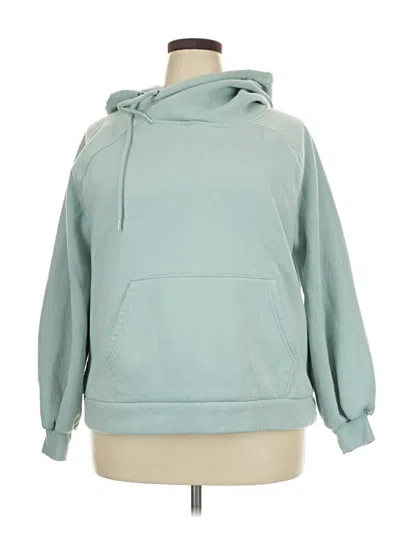 Pre-owned Zenana Pullover Hoodie In Teal