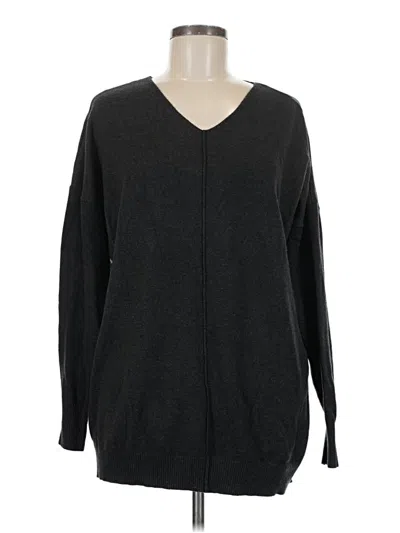 Pre-owned Zenana Pullover Sweater In Black