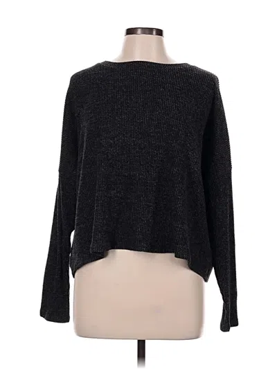 Pre-owned Zenana Pullover Sweater In Black