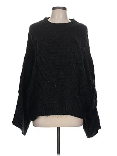 Pre-owned Zenana Pullover Sweater In Black