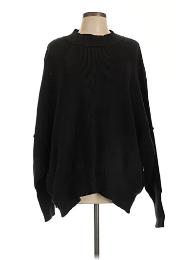 Pre-owned Zenana Pullover Sweater In Black