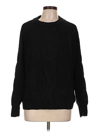 Pre-owned Zenana Pullover Sweater In Black