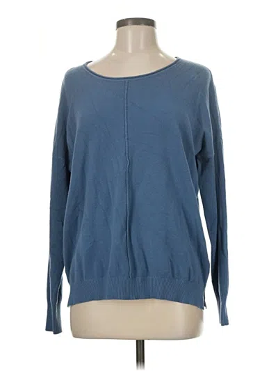 Pre-owned Zenana Pullover Sweater In Blue