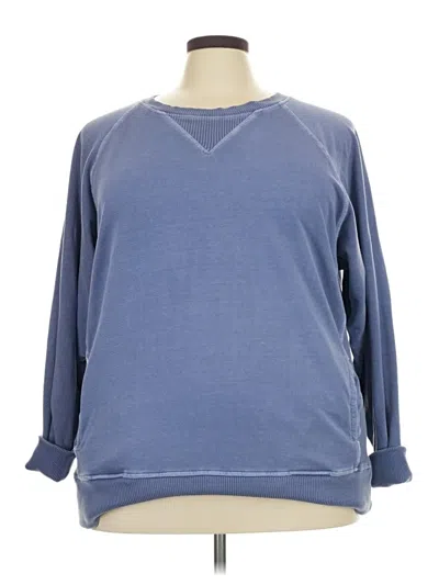 Pre-owned Zenana Pullover Sweater In Blue