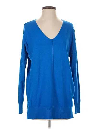 Pre-owned Zenana Pullover Sweater In Blue