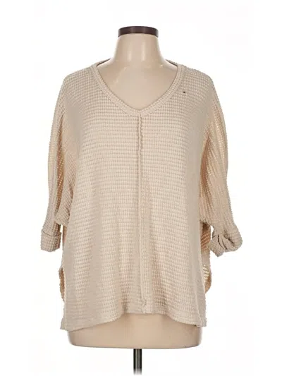 Pre-owned Zenana Pullover Sweater In Brown