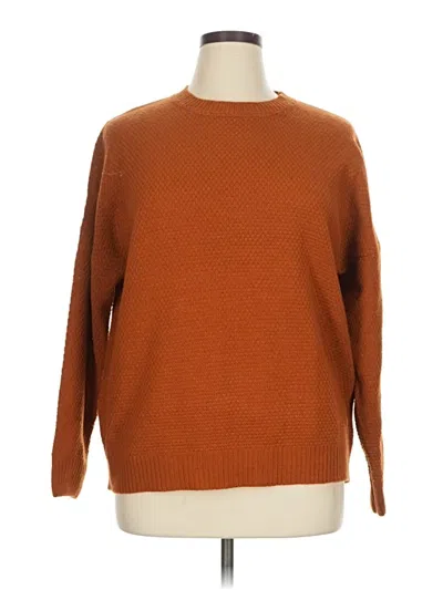 Pre-owned Zenana Pullover Sweater In Brown