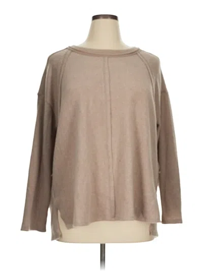 Pre-owned Zenana Pullover Sweater In Brown