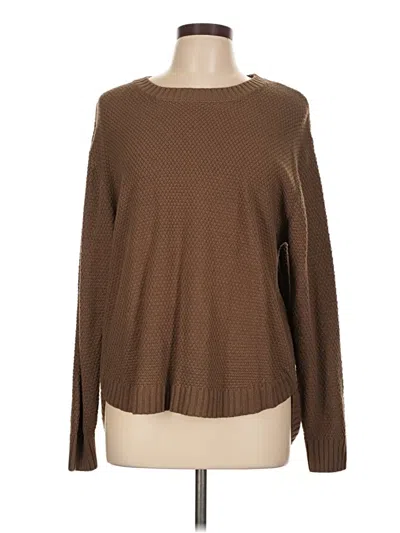 Pre-owned Zenana Pullover Sweater In Brown