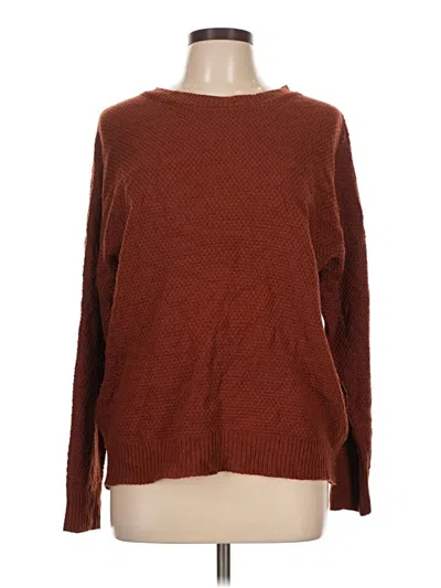 Pre-owned Zenana Pullover Sweater In Brown