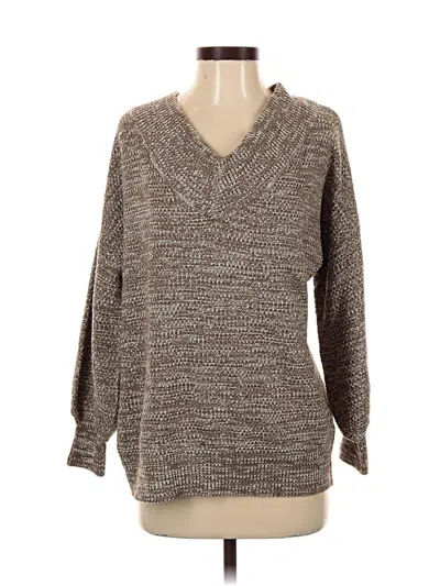 Pre-owned Zenana Pullover Sweater In Brown