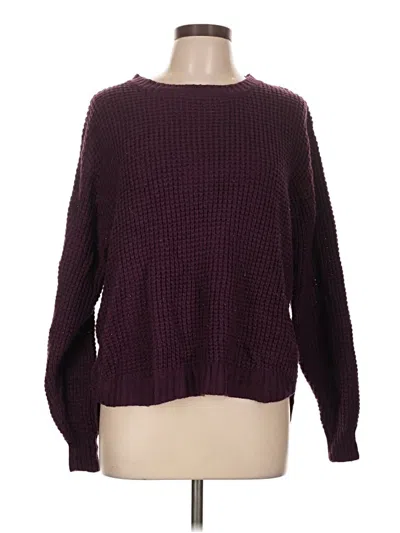 Pre-owned Zenana Pullover Sweater In Burgundy
